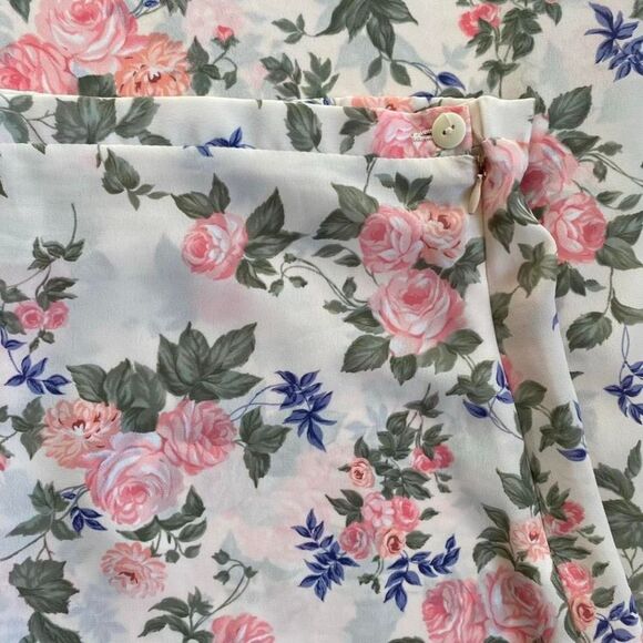 Vintage soft pink floral skirt - Picture 4 of 8